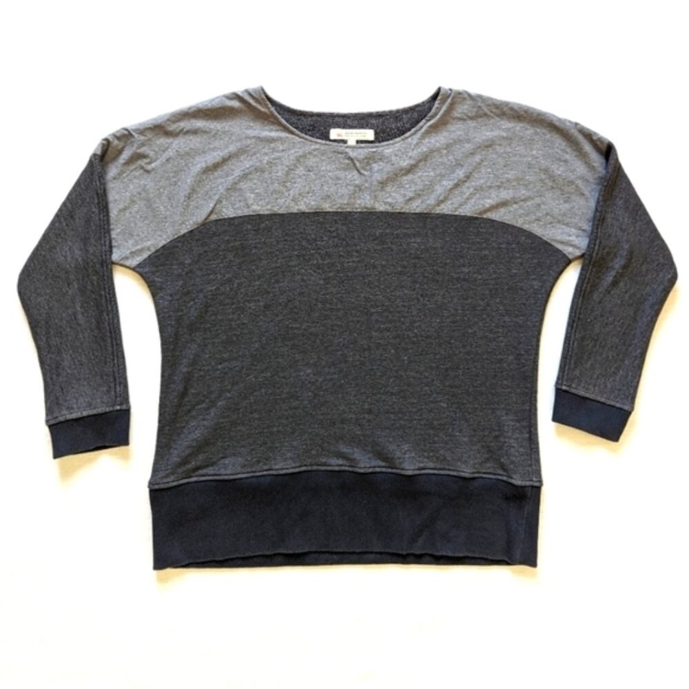 Tilley dark blue color block thick sweater women's XXL